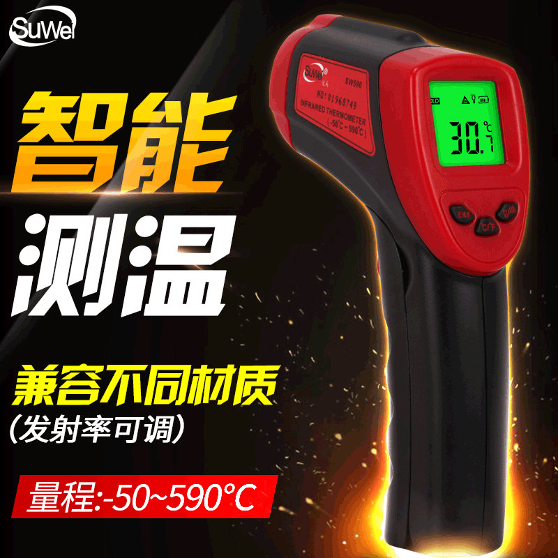 速为SW590红外测温仪 高精度 手持式-50°C-590°C