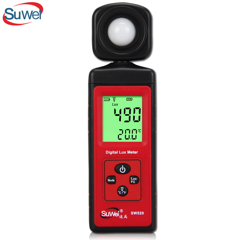 速为SW520测光仪高精度测光表便携式手持数字光度计20万LUX照度计